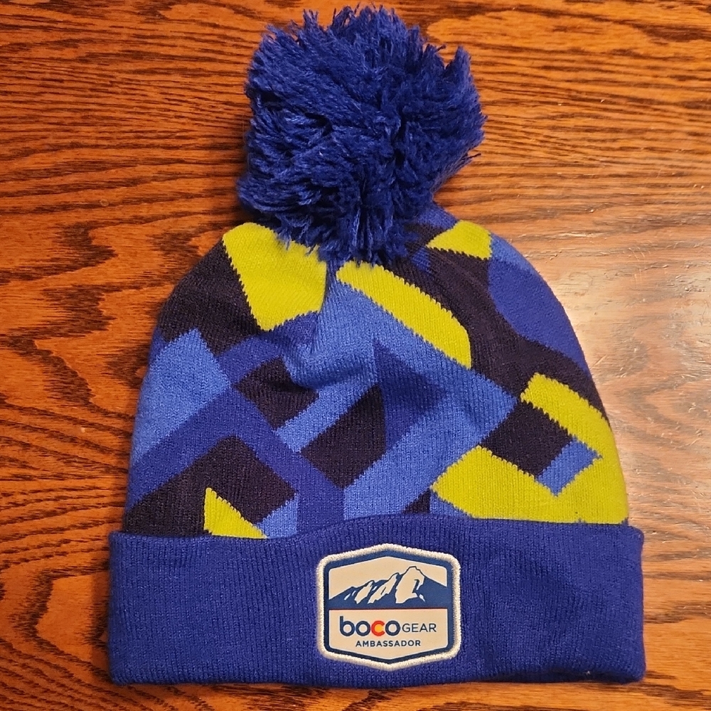 Boco Gear Ambassador Pom Beanie - Blue and Lime